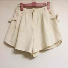 リボン付 フレアショートパンツのサムネイル