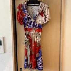 PAOLA FRANI フリル付きひざ丈ワンピースのサムネイル