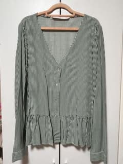 ZARA Trafaluc collection ストライプブラウス XSのサムネイル