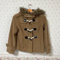 ブラウン ダッフルコート フード付きのサムネイル