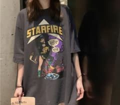 【新作♡】韓国◆イラスト◆プリントTシャツ◆ダメージ◆オルチャン 訳ありのサムネイル