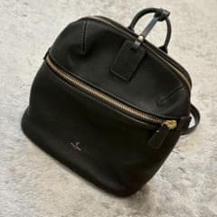 Pelle Borsa ペレボルサ レザーリュック シボ革 ブラック CG65 - メルカリ