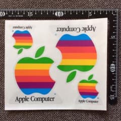 Apple Computer 虹色リンゴステッカー 未使用 美品のサムネイル