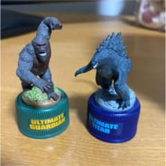 【値下げ】ゴジラvsコング　ボトルキャップ　セットのサムネイル