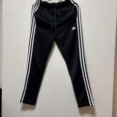 adidas ブラックジャージパンツ サイドストライプ　150cmのサムネイル