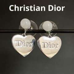 クリスチャンディオール】ピアス Dior ロゴ ハート スイング シルバー