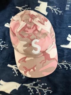 SUPREME 迷彩柄キャップ ピンクベージュ - メルカリ