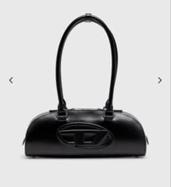 DIESEL ショルダーバッグ　ハンドバッグ　ブラック　レザー　ロゴ　グランジ