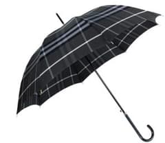 BURBERRY チェック柄ジャンプ式雨傘 グレー系のサムネイル