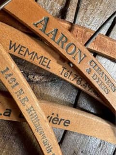 S*様 40s USAビンテージ 木製ハンガー 5本セット アンティーク ウッド