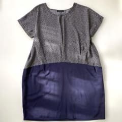 チュニック　花柄　切り替えワンピース　半袖　軽やか　ゆったりのサムネイル