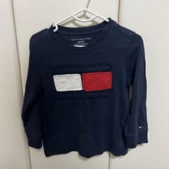 値下げしました！TOMMY HILFIGER ネイビー 長袖カットソー XXSのサムネイル