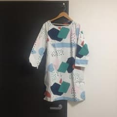 POU DOU DOU サテンストレッチartプラントワンピースのサムネイル