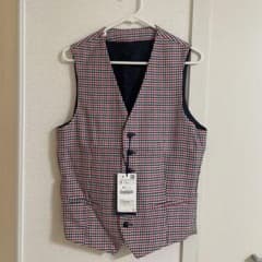 ZARA 千鳥格子柄 ベストのサムネイル