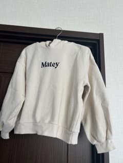 Matey フード付きトレーナー ホワイト140