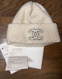 CHANEL アイボリー ニット帽 24A カシミヤ - メルカリ