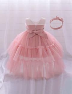 ベビードレス ピンク 95cm(2-3Y) ヘアバンド付きのサムネイル