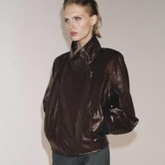 【美品】ライダースジャケット　ZARA フェイクレザー　オーバーサイズのサムネイル