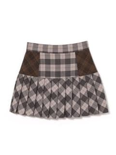 ANDMARY Coco check pleats skirt M - メルカリ