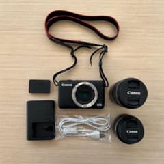 EOS M10 ミラーレス一眼カメラ　45mmレンズ＋200mmレンズセットのサムネイル