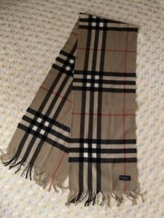 Burberry バーバリー　カシミヤマフラー　キャメル　チェックのサムネイル