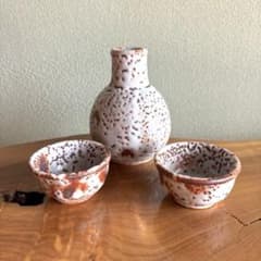 鼠志野 徳利 盃 志野焼 作家物 共箱 - メルカリ