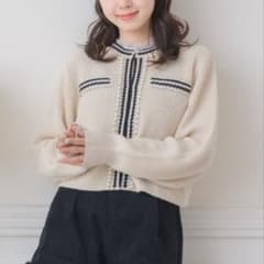 パール付き ニットカーディガンのサムネイル