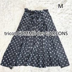 Comme des garcons ドット フレアスカート tricot COMME des GARCONS シルク混ドット柄フレアスカート - メルカリ
