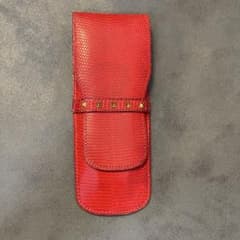 HERMÈS レッドレザーケース　ペンケース　リザード HERMÈS レッドレザーケース ペンケース リザード - メルカリ