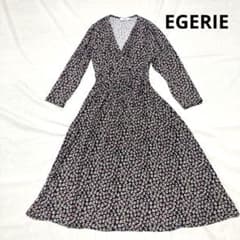 EGERIE エジュリ　カシュクールワンピース 花柄　7部袖