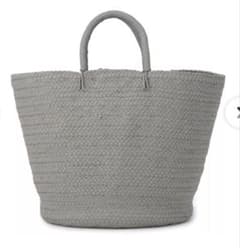 【CHINA】Aeta カウレザーバッグ　グレーベージュ　Lサイズ CHINA様 専用】Aeta カウレザーバッグ グレーベージュ Lサイズ