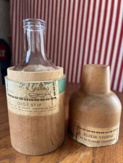 フランス　アンティーク　メディシン　ボトル　エリキシル ヴェジェタル　ビン　瓶