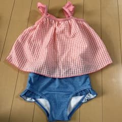 ベビー水着 女の子 サイズ90 チェック柄のサムネイル