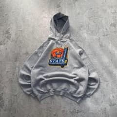 00’s ジャージーズ USA古着 カレッジプリント スウェット パーカー XL
