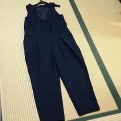 楽々 ネイビー サロペットのサムネイル