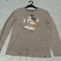 Disney ミッキーマウス 古着 長袖カットソー グレーのサムネイル