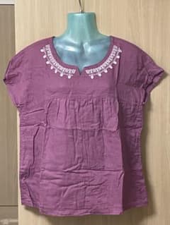 エスニック風　コットンTシャツ Mサイズ 美品のサムネイル