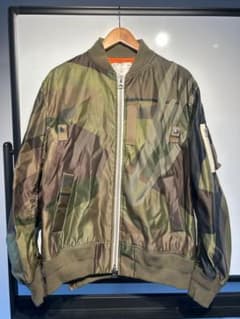 sacai KAWS 21AW MA-1ブルゾン2迷彩カモフラサカイ - メルカリ