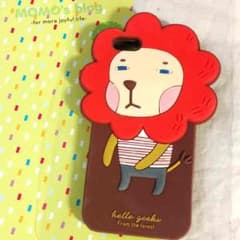タイムセール 新品【iPhone5/5s 】 ライオン ソフトシリコンケースのサムネイル