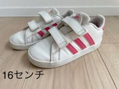 adidas アディダス　スニーカー　キッズスニーカー　ピンク　16センチのサムネイル