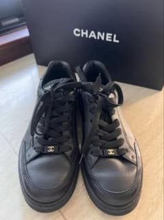 CHANEL スニーカー G45085 ブラック 37 CHANEL スニーカー G45085 ブラック 37 - メルカリ