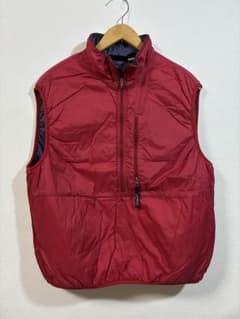 F96 パタゴニア パフボールベスト USA製 レッド エッグプラント 好配色