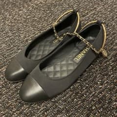 専用CHANEL メリージェーン フラットシューズ 35.5 フワフワ素材◎】 CHANEL メリージェーン (CHANEL/フラットシューズ