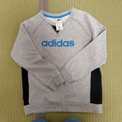 adidas キッズ トレーナー 140cm グレーのサムネイル