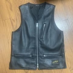 RattleTrap 羊本革レザーベスト バイカーベストダブルジップ - メルカリ