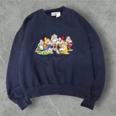 【極希少】ディズニーストア 白雪姫 7人の小人 刺繍 スウェット トレーナー L