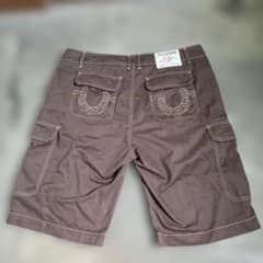 TRUE RELIGION カーゴショートパンツ ブラウン 36インチXLサイズ TRUE RELIGION カーゴショートパンツ ブラウン 36インチXLサイズ