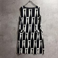 marimekko ワンピース 総柄 38 モノトーン ケイラット　マリメッコ marimekko ワンピース 総柄 38 モノトーン ケイラット マリメッコ