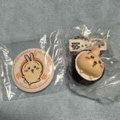 ゆ*ー様 ちいかわ くら寿司 コラボ 缶バッジ フィギュア 2点セット うさぎのサムネイル