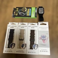 新品　49/45/44/42 アップルウォッチベルトレザーバンド（５個セット）